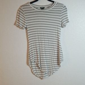 White and black striped shirt
